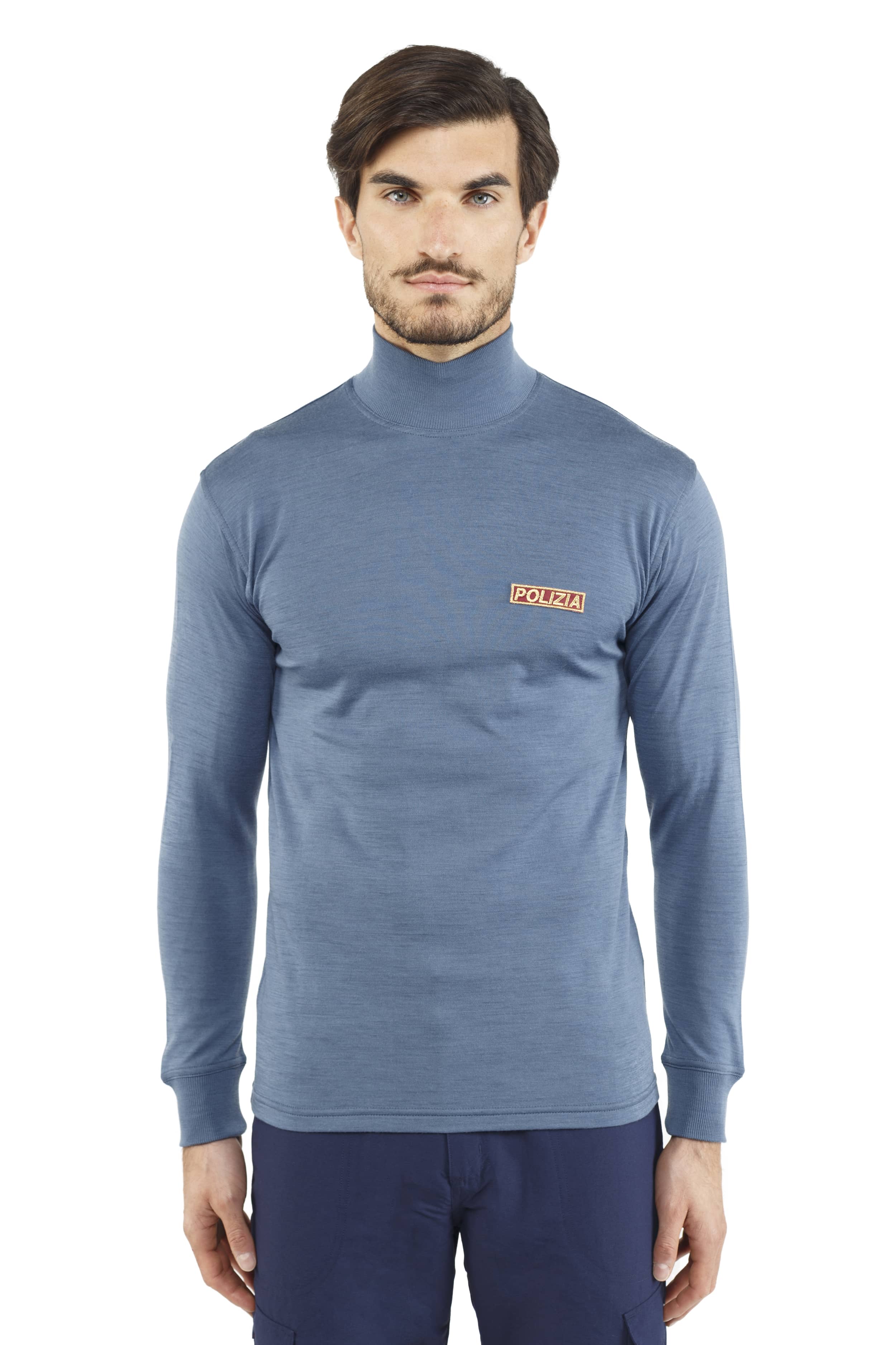 POLICE MOCK-NECK SWEATER