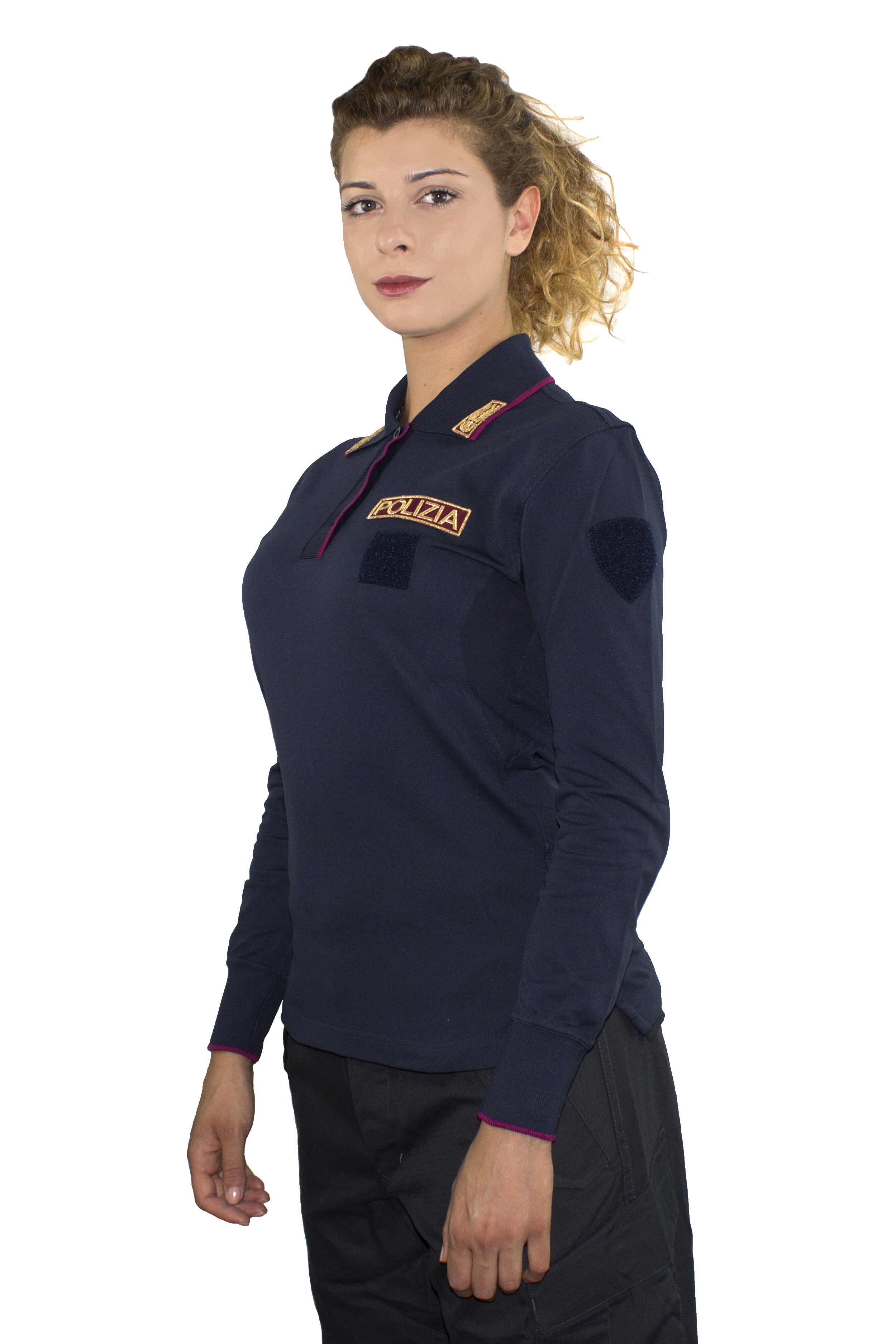 POLICE LONG SLEEVE POLO WOMAN